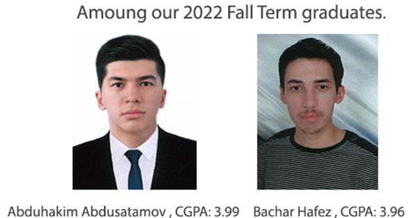 Among our 2022 Fall Term graduates: